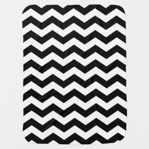 Zigzag Chevron Black And White Baby Blanket