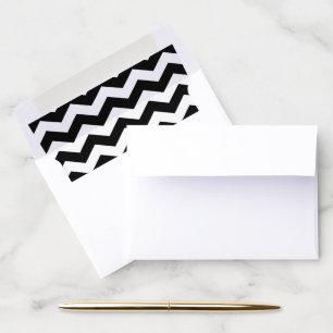 Zigzag Chevron Black And White Envelope Liner