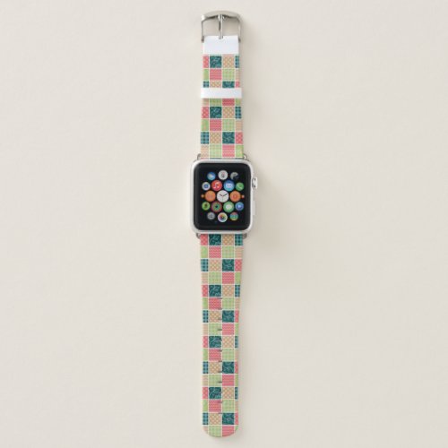 Zigzag Chevron Gingham Polka Dots Patchwork Apple Watch Band