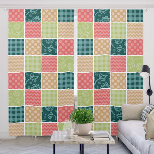 Zigzag, Chevron, Gingham, Polka Dots, Patchwork Blackout Curtains