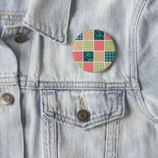 Zigzag, Chevron, Gingham, Polka Dots, Patchwork Button (In Situ)