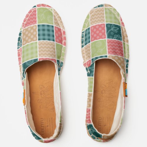 Zigzag Chevron Gingham Polka Dots Patchwork Espadrilles