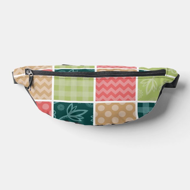 Zigzag, Chevron, Gingham, Polka Dots, Patchwork Fanny Pack (Lay Down)