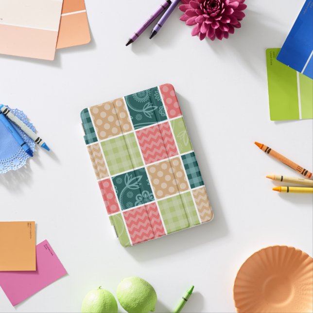 Zigzag, Chevron, Gingham, Polka Dots, Patchwork iPad Mini Cover (In Situ)