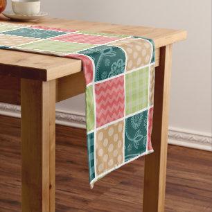 Zigzag, Chevron, Gingham, Polka Dots, Patchwork Medium Table Runner