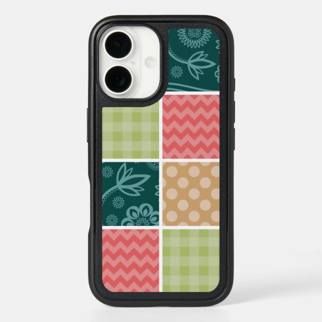 Zigzag, Chevron, Gingham, Polka Dots, Patchwork Otterbox iPhone Case (Back)