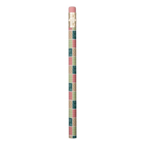 Zigzag Chevron Gingham Polka Dots Patchwork Pencil