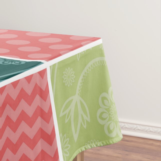 Zigzag, Chevron, Gingham, Polka Dots, Patchwork Tablecloth (In Situ)
