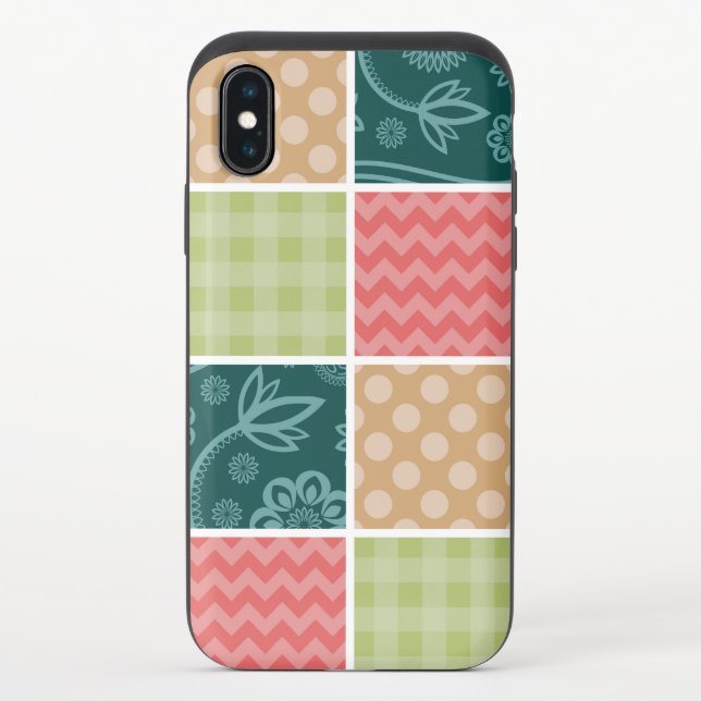 Zigzag, Chevron, Gingham, Polka Dots, Patchwork Uncommon iPhone Case (Back)