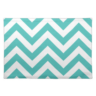 Zigzag Chevron Pattern in light blue Placemat