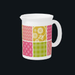 Zigzag, Chevron, Polka Dots, Gingham, Patchwork Beverage Pitcher<br><div class="desc">Cute,  fun and adorable pattern with zigzag,  chevron,  polka dots and gingham. Modern and trendy gift,  perfect for the patchwork lover in your life.</div>