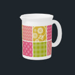 Zigzag, Chevron, Polka Dots, Gingham, Patchwork Beverage Pitcher<br><div class="desc">Cute,  fun and adorable pattern with zigzag,  chevron,  polka dots and gingham. Modern and trendy gift,  perfect for the patchwork lover in your life.</div>