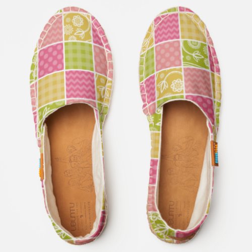 Zigzag Chevron Polka Dots Gingham Patchwork Espadrilles