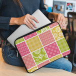Zigzag, Chevron, Polka Dots, Gingham, Patchwork Laptop Sleeve<br><div class="desc">Cute,  fun and adorable pattern with zigzag,  chevron,  polka dots and gingham. Modern and trendy gift,  perfect for the patchwork lover in your life.</div>