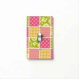 Zigzag, Chevron, Polka Dots, Gingham, Patchwork Light Switch Cover