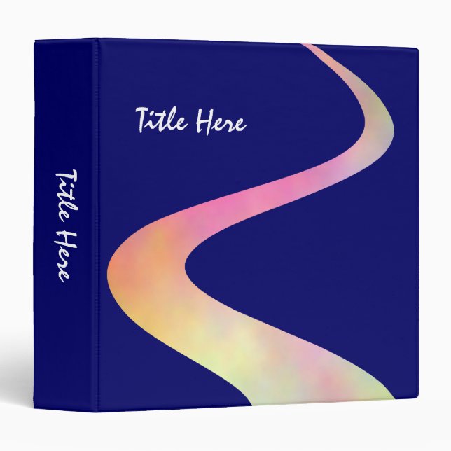 ZigZag Curve (1.5in) on Dark Blue 000066 3 Ring Binder (Front/Spine)