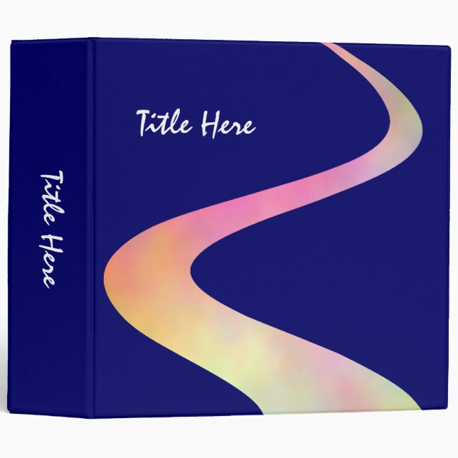 ZigZag Curve (2in) on Dark Blue 000066 Binder (Front/Spine)