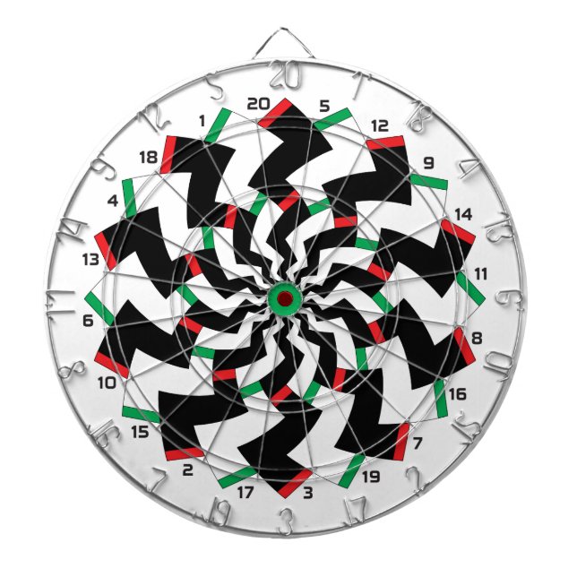 Zigzag Dartboard Mirrored Version  (Front)