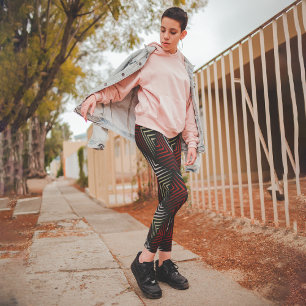 Zigzag Design Capri Leggings