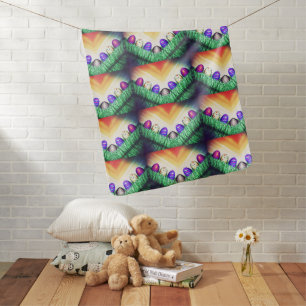 Zigzag Easter Eggs Stroller Blanket
