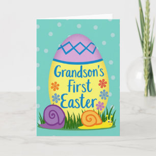 Zigzag Easter Grandson Card