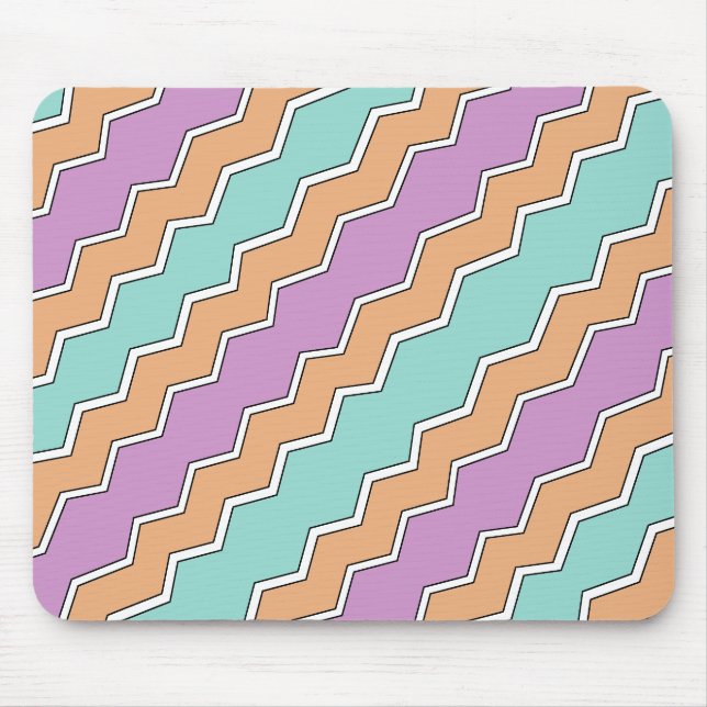 ZigZag Geometric Pattern Mouse Pad (Front)