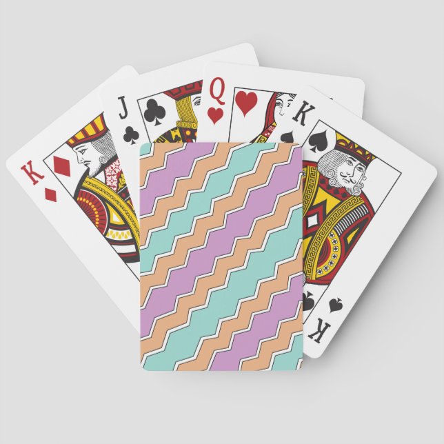 ZigZag Geometric Pattern Poker Cards (Back)
