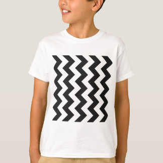 Zigzag I - White and Dark Gray T-Shirt