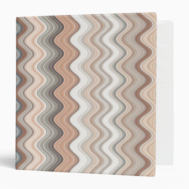 Zigzag Multicolor Pattern    3 Ring Binder (Front/Inside)