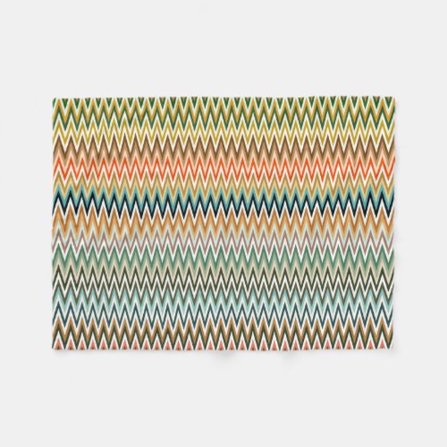 Zigzag Multicolor Pattern Fleece Blanket