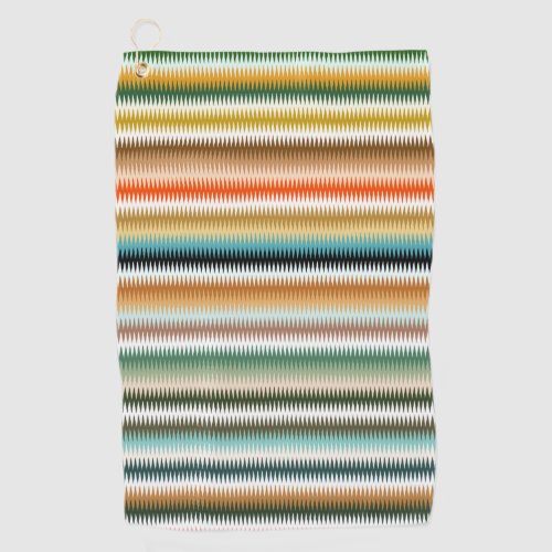 Zigzag Multicolor Pattern   Golf Towel