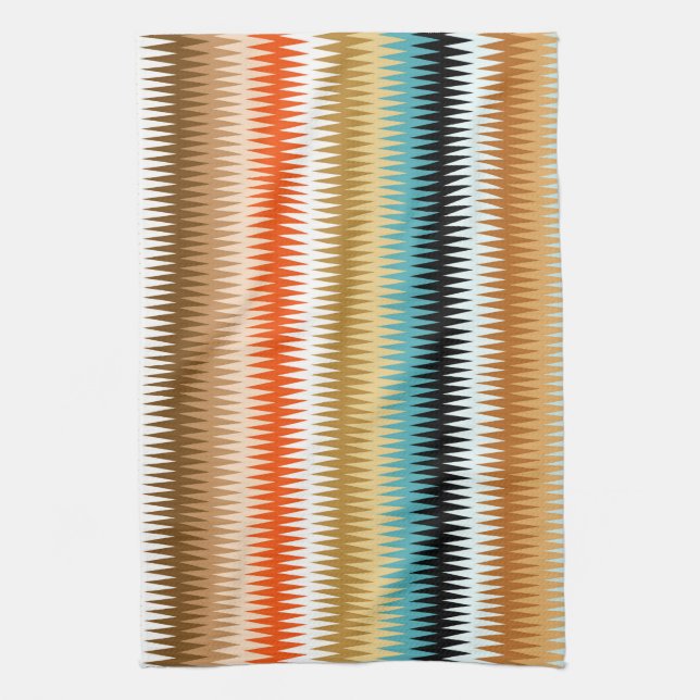 Zigzag Multicolor Pattern  Kitchen Towel (Vertical)