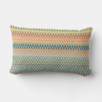 Zig Zag Multi Color Pattern Hot Pink Orange Teal Gold Throw Pillow with Insert  Included Couch Cushion