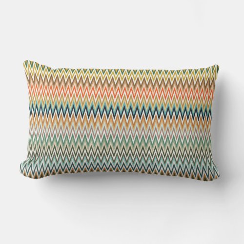 Zigzag Multicolor Pattern Lumbar Pillow