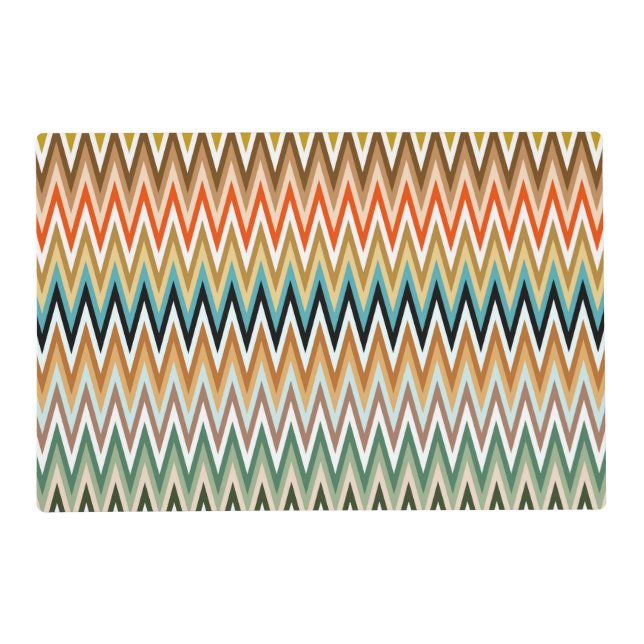 Zigzag Multicolor Pattern Placemat (Front)