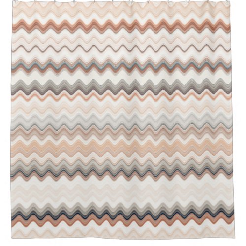 Zigzag Multicolor Pattern  Shower Curtain