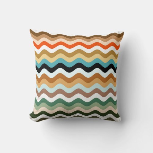 Zigzag Multicolor Pattern Throw Pillow