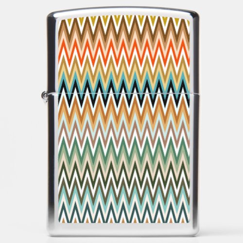 Zigzag Multicolor Pattern Zippo Lighter