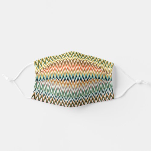 Zigzag Multicolored Pattern Adult Cloth Face Mask