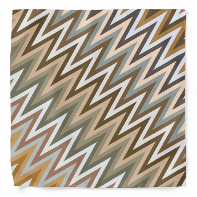 Zigzag Multicolored Pattern Bandana (Front)
