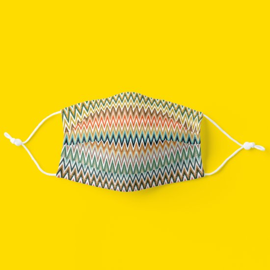 Zigzag Multicolored Pattern Cloth Face Mask