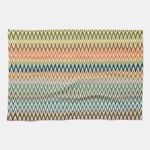 Zigzag Multicolored Pattern Kitchen Towel