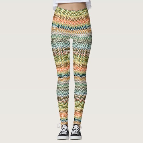 Zigzag Multicolored Pattern Leggings
