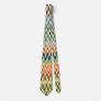 Zigzag Multicolored Pattern Neck Tie