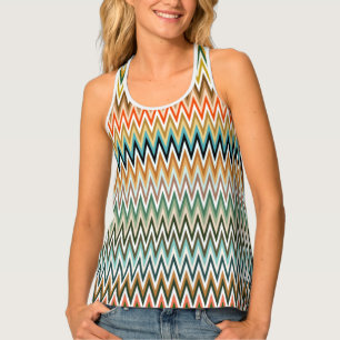 Zigzag Multicolored Pattern Tank Top