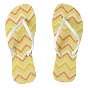 Zigzag MultiColors Orange Flip Flops