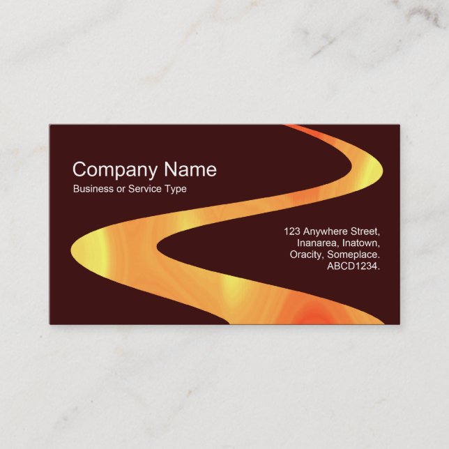 ZigZag Path - Flame Path - Brown 330000 Business Card (Front)