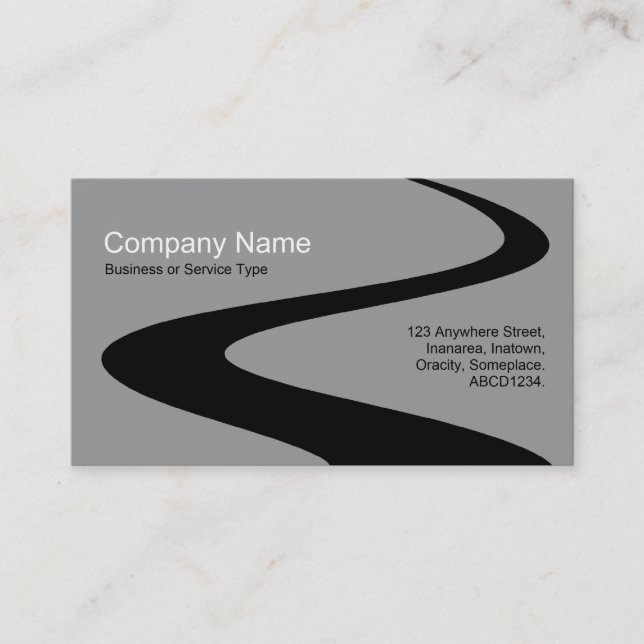 ZigZag Path - Gray Business Card (Front)
