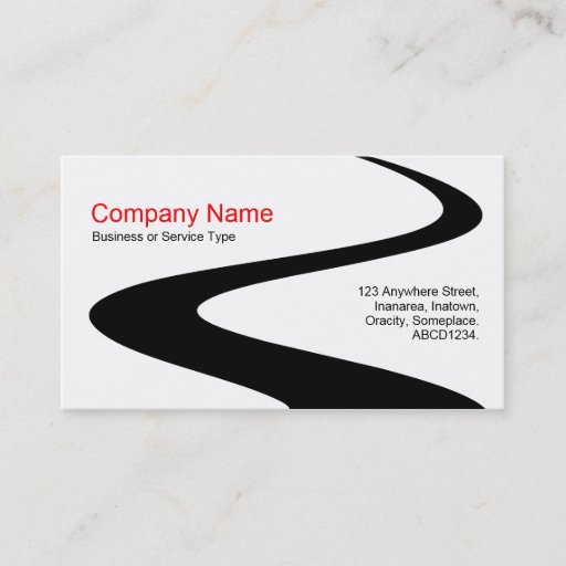 Customizable ZigZag Path - White Business Card Templates