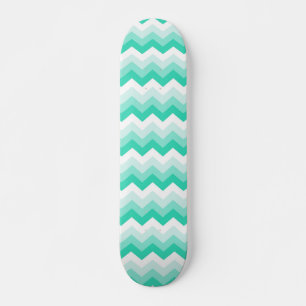 Zigzag patroon (Turquoise, groen) Skateboard Deck